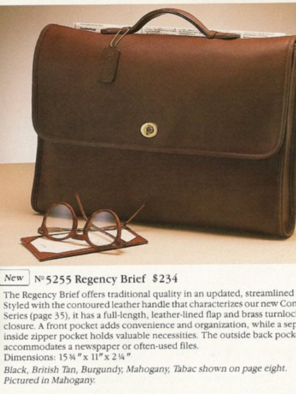 Vintage Coach # 5255 Black Leather Regency Brief - Picture 15 of 15